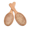 Oval Shape Bamboo Boar Bristle Hair Brush